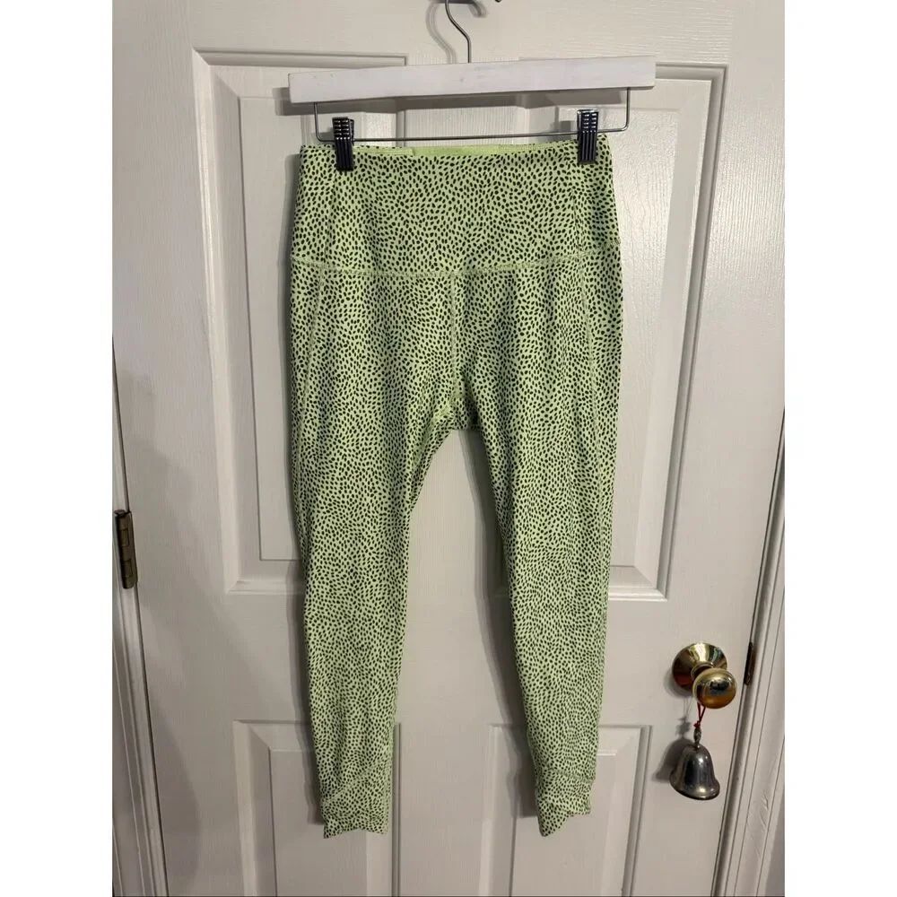 Calia Lime & Gray Spec 3/4 Leggings sz S EUC
